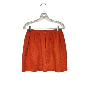 H&M Pleated Mini Skirt Color Orange Size 6